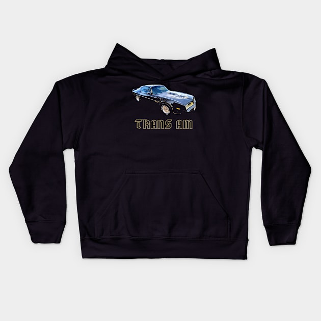 1977 Trans Am - Bandit Kids Hoodie by MotorPix